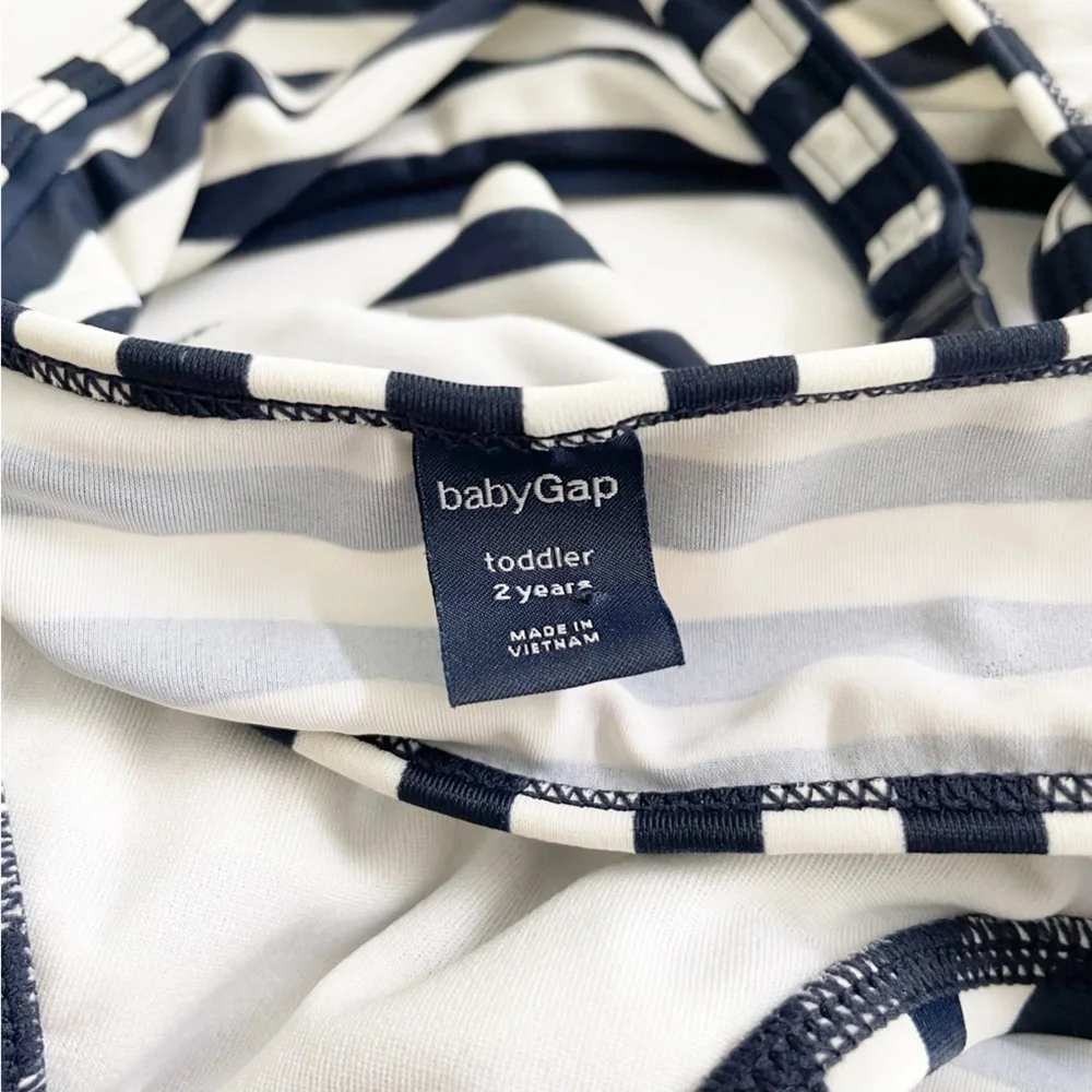 Baby Gap Retro Striped High Waisted Halter Top Bikini